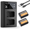 K&F Concept NP-F970 Dual Slot Charger with 2 Pack Battery