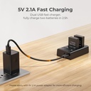 K&F Concept NP-F970 Dual Slot Charger with 2 Pack Battery