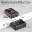 KingMa OLED V Mount Battery VK50 50Wh 14.8V Mini Pocket-V-Mount Battery Support 65W PD USB-C Fast Charger