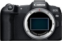 Canon EOS R8 Mirrorless Camera Body, Full‑Frame CMOS Sensor, 24.2 Megapixels, 4K 60p Video, Dual Pixel Autofocus II, Lightweight Camera for Content Creation, Photography and Vlogging, Black