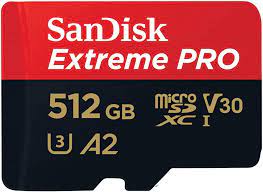 Sandisk Extreme Pro MicroSD 512Gb 200MB/s