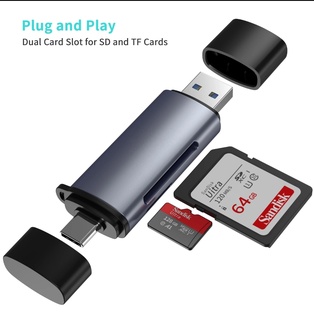 Dual Card Reader Slot for SD and TF Cards