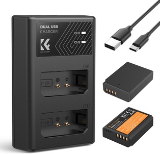 K&F Concept LP-E10 (1200mAh) Battery and Charger Set with Dual Slot Charger_Canon
