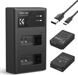K&F Concept LP-E12 (1200mAh) Battery and Charger Set with Dual Slot Charger_Canon